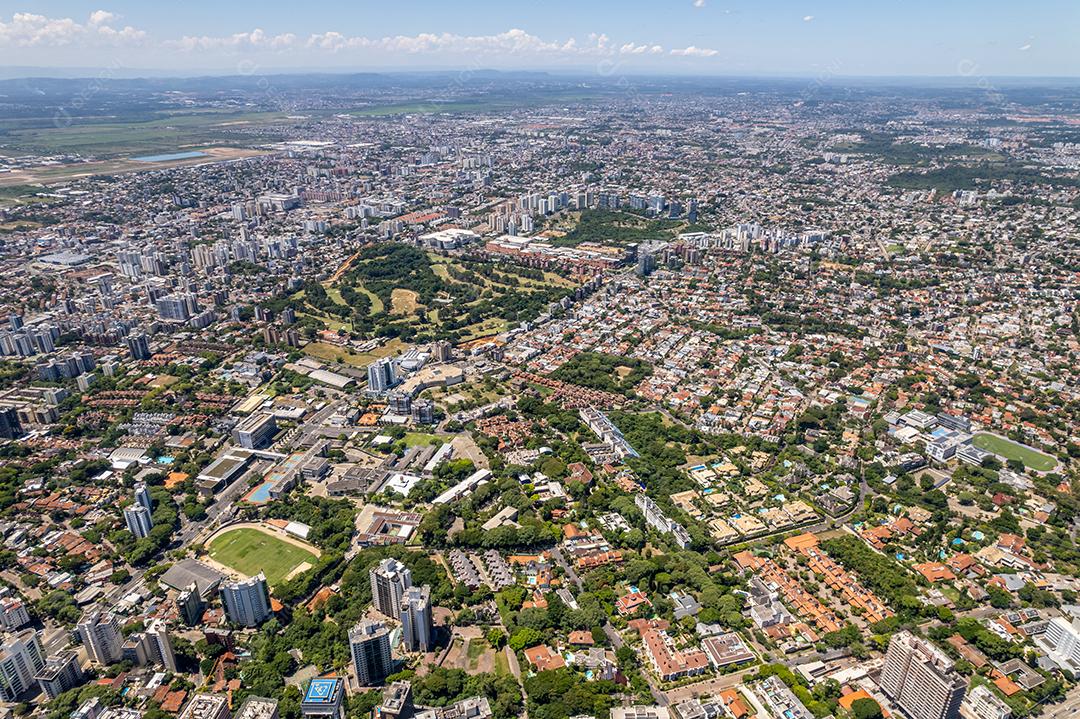 Aerial view of Porto Alegre, RS, Brazil. Aerial photo of the