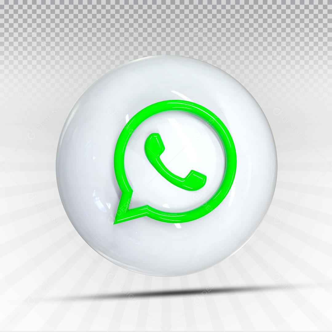 Ícones 3D Para Composição Redes Sociais WhatsApp PSD Editável