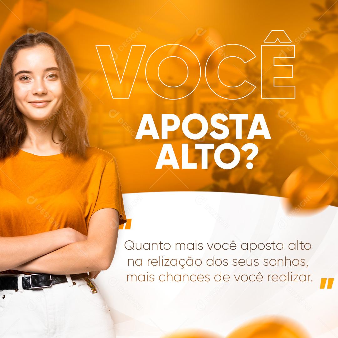 Social Media Imobiliária Você Aposta Alto PSD Editável