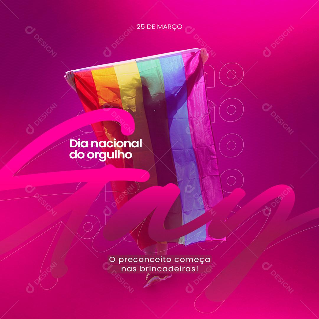 Dia Mundial Do Orgulho o Preconceito Começa Nas Brincadeiras Social Media PSD Editável