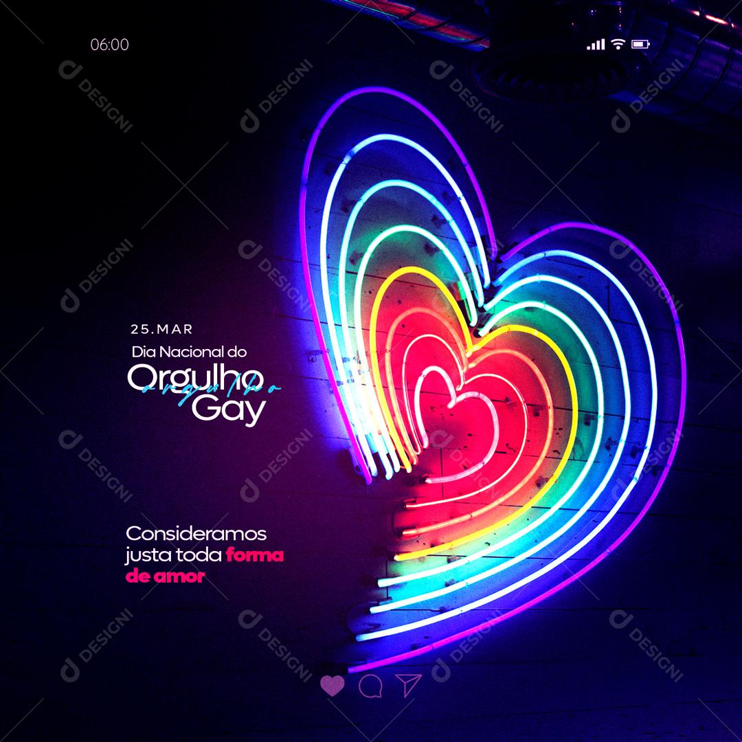 Dia Nacional Do Orgulho Gay 25 De Março Social Media PSD Editável