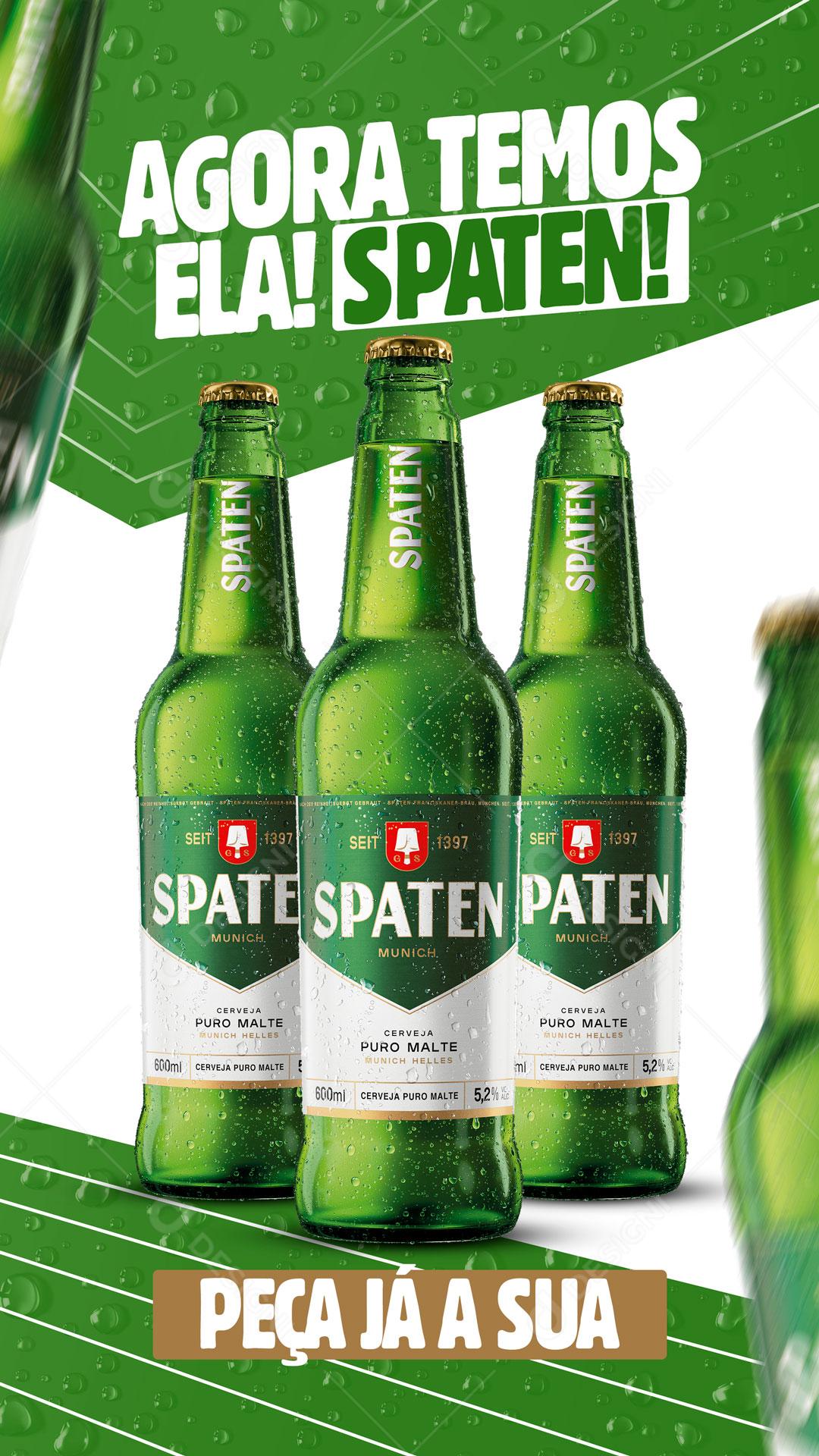 Now We Have It Spaten Order Your Beer Now Social Media Editable PSD