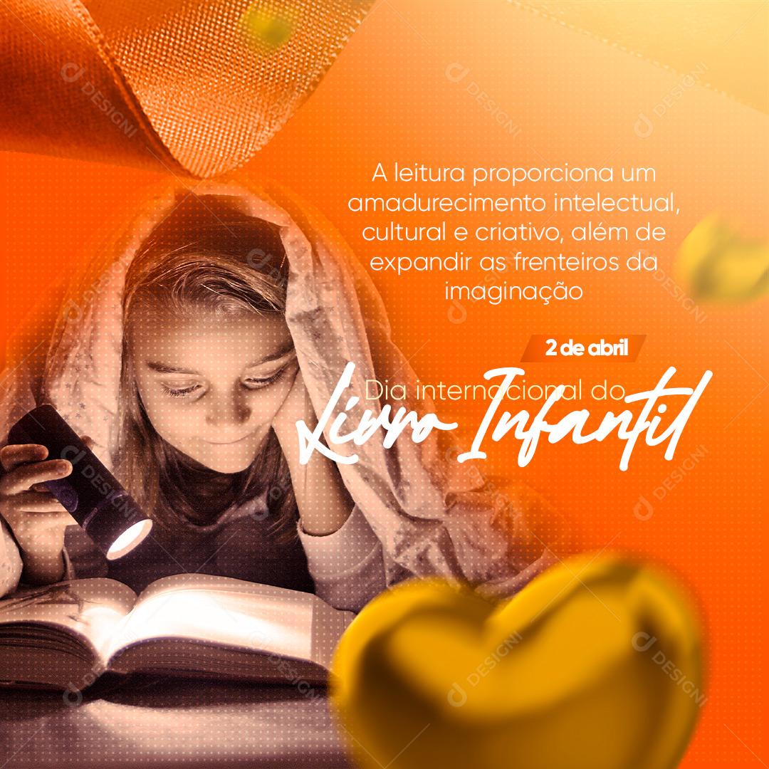 Social Media Dia Internacional do Livro Infantil PSD Editável