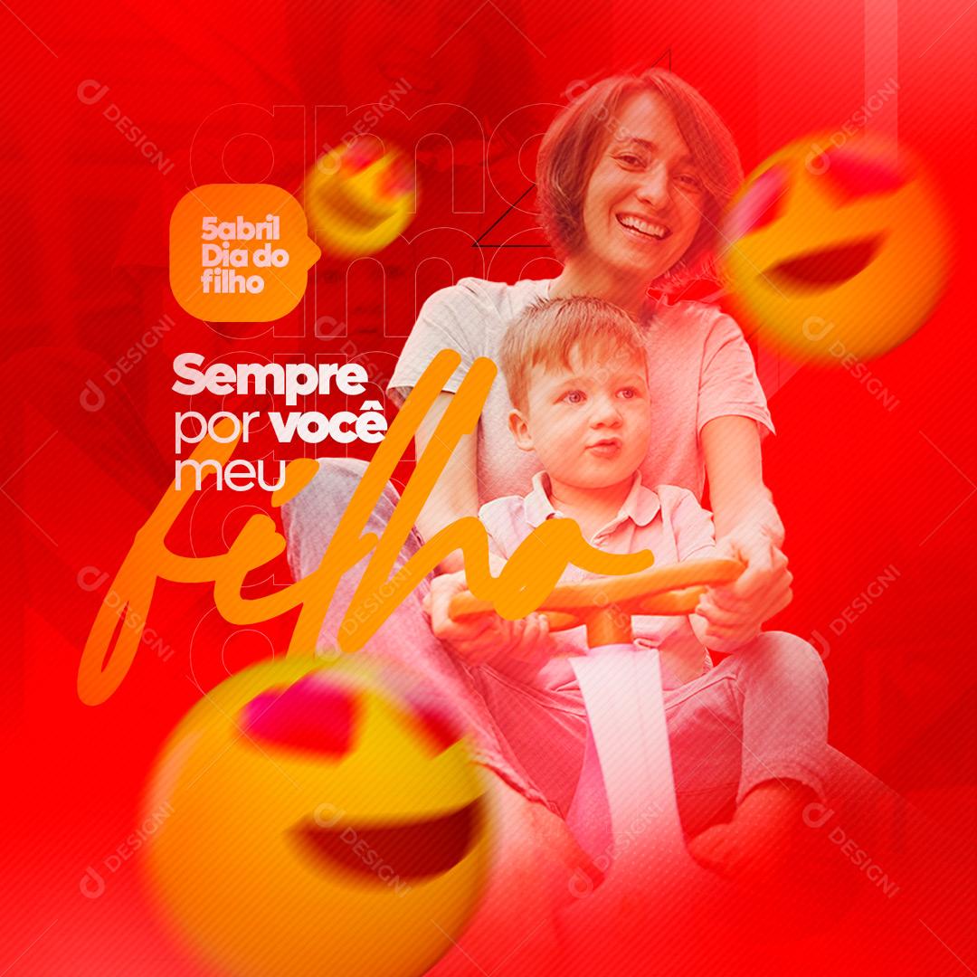 Social Media Always For You My Son Son's Day Editable PSD