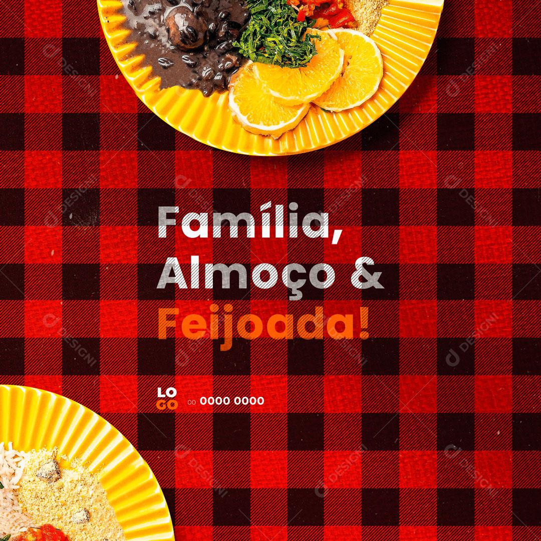 Social Media Família, Almoço e Feijoada PSD Editável