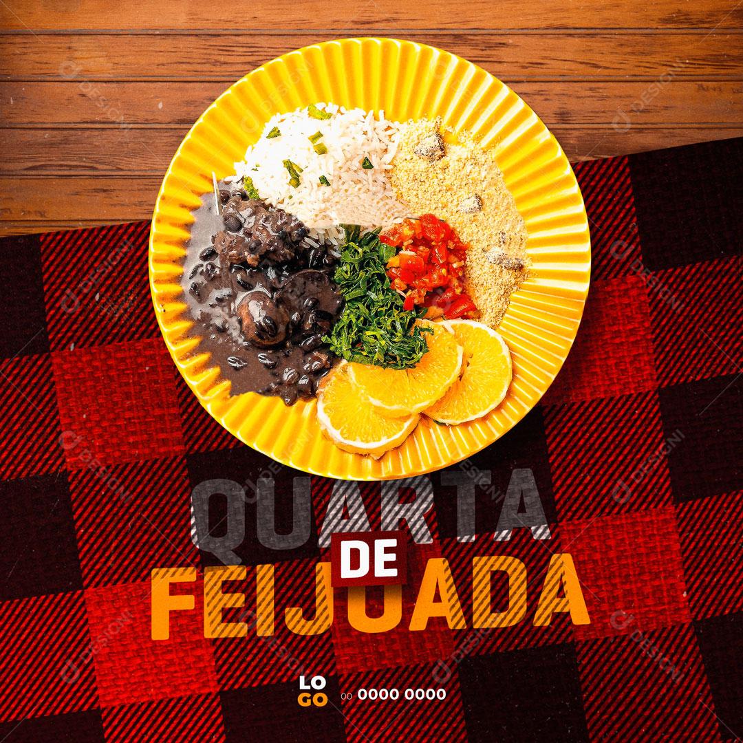 Social Media Feijoada Wednesday Editable PSD