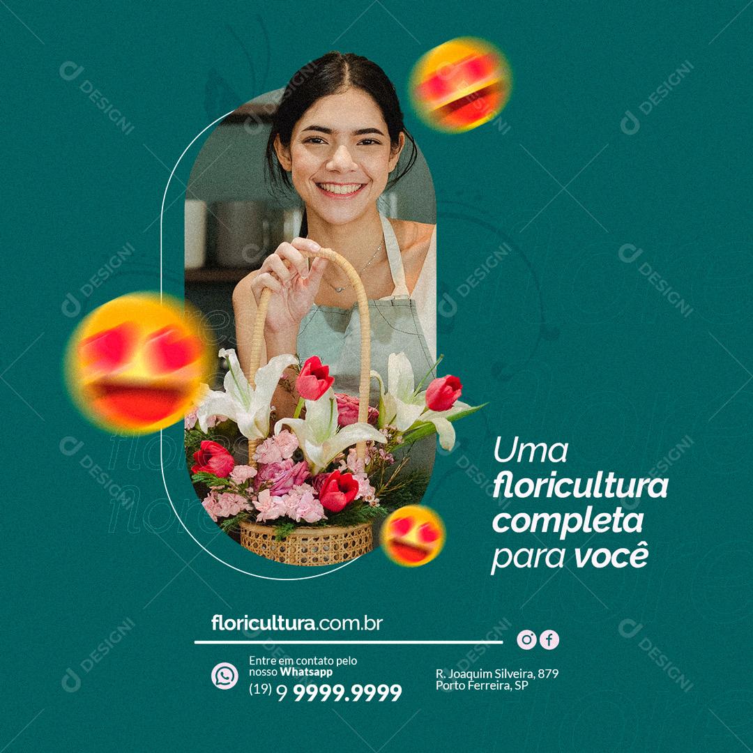 Social Media Uma Floricultura Completa para Você PSD Editável