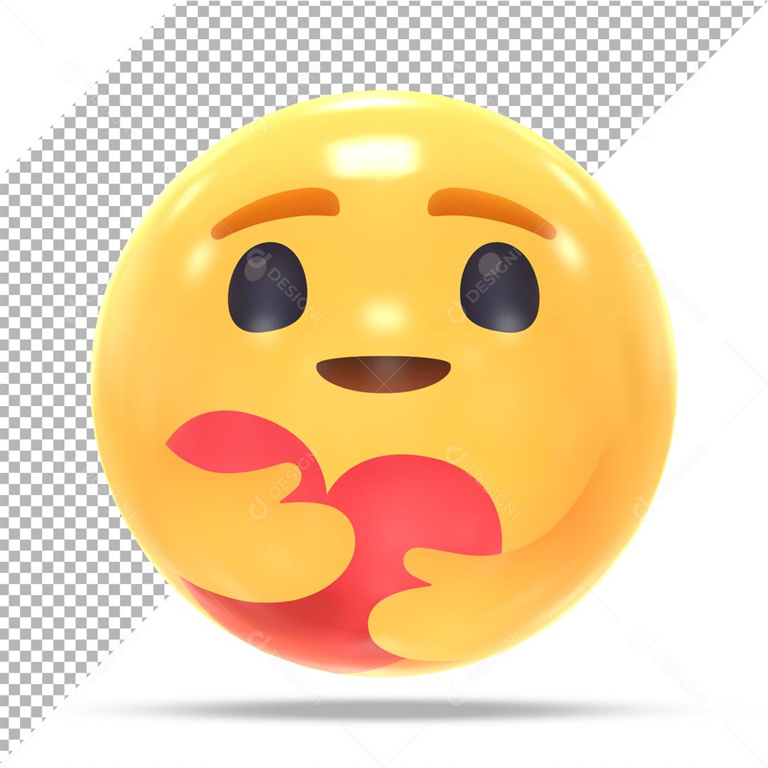 Premium PSD  3d rendering whatsapp happy emoji reaction icon