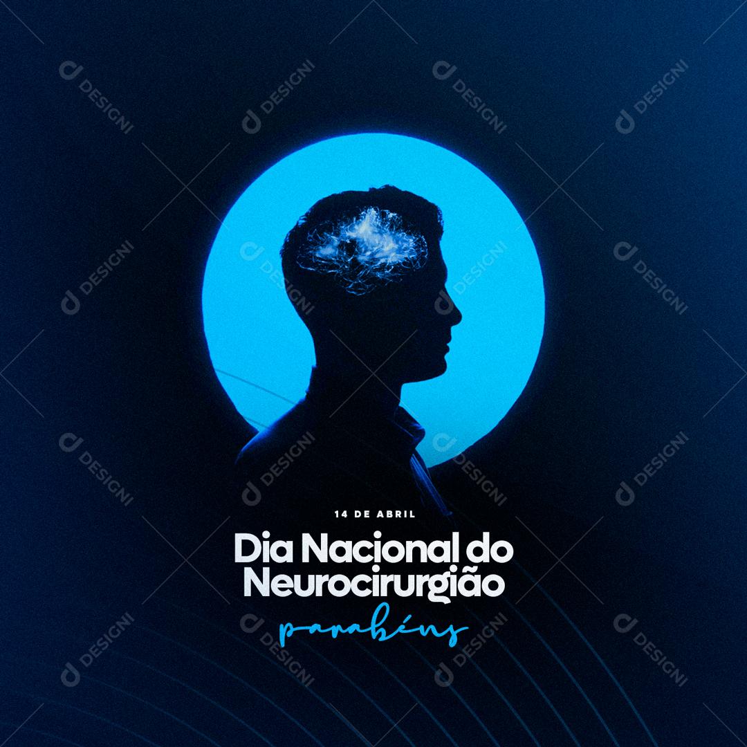 Social Media Dia Nacional do Neurocirurgião 14 de Abril PSD Editável