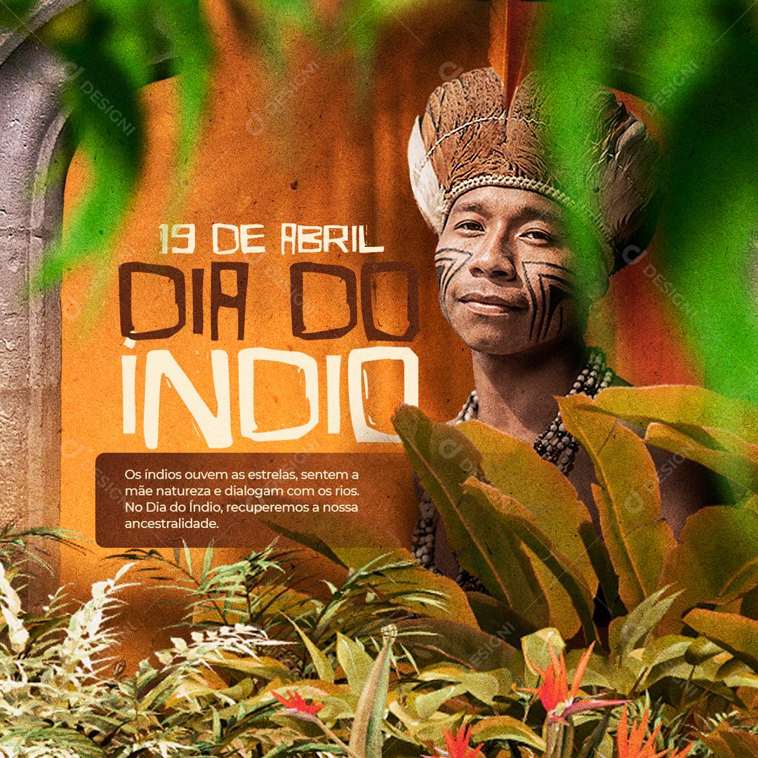 Social Media April 19th Indian Day PSD Editable