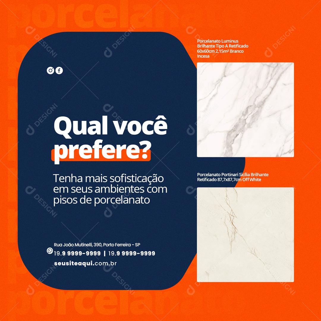 Materiais De Construção Qual Você Prefere Social Media PSD Editável