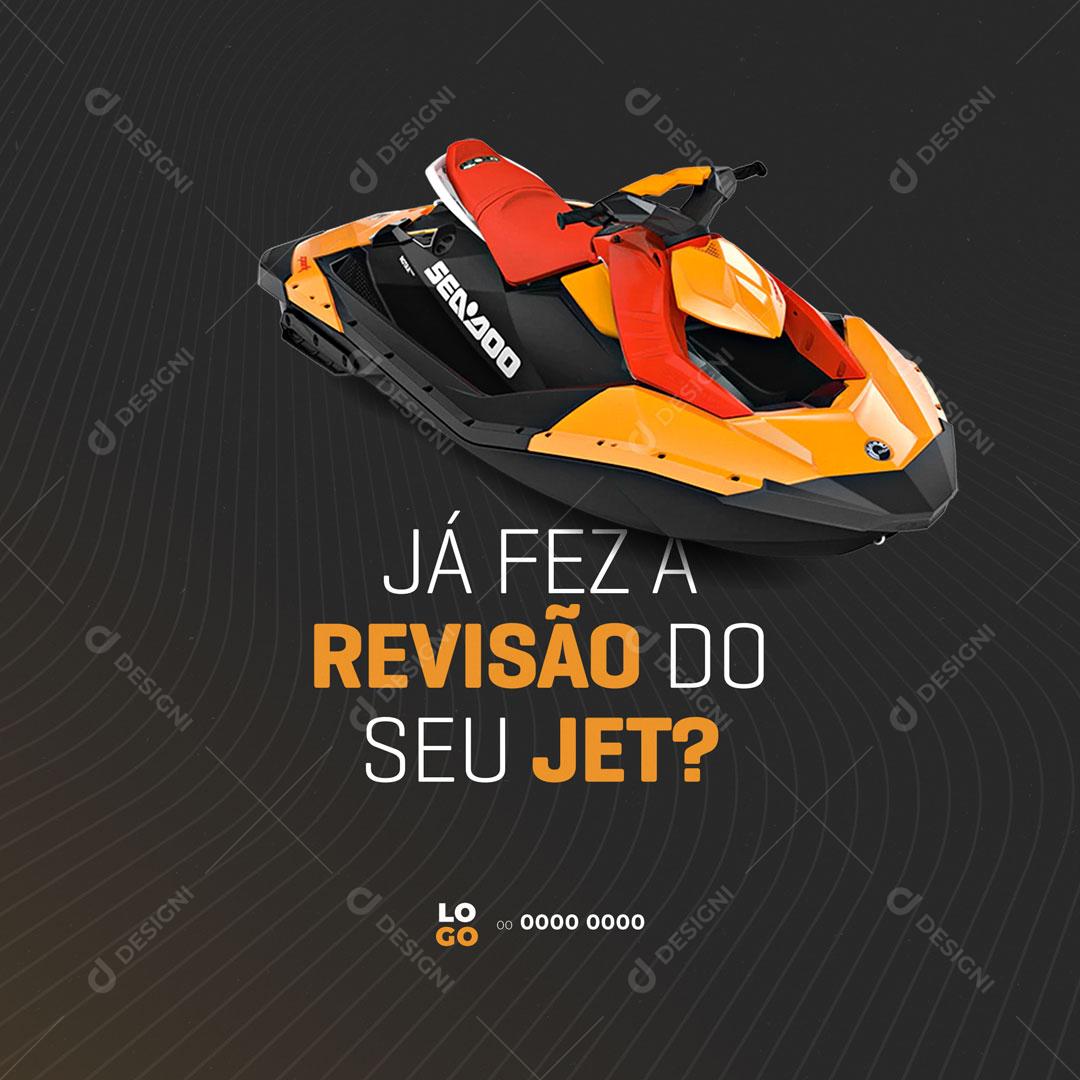 Social Media Oficina Mecânica Jet Ski Revisão PSD Editável