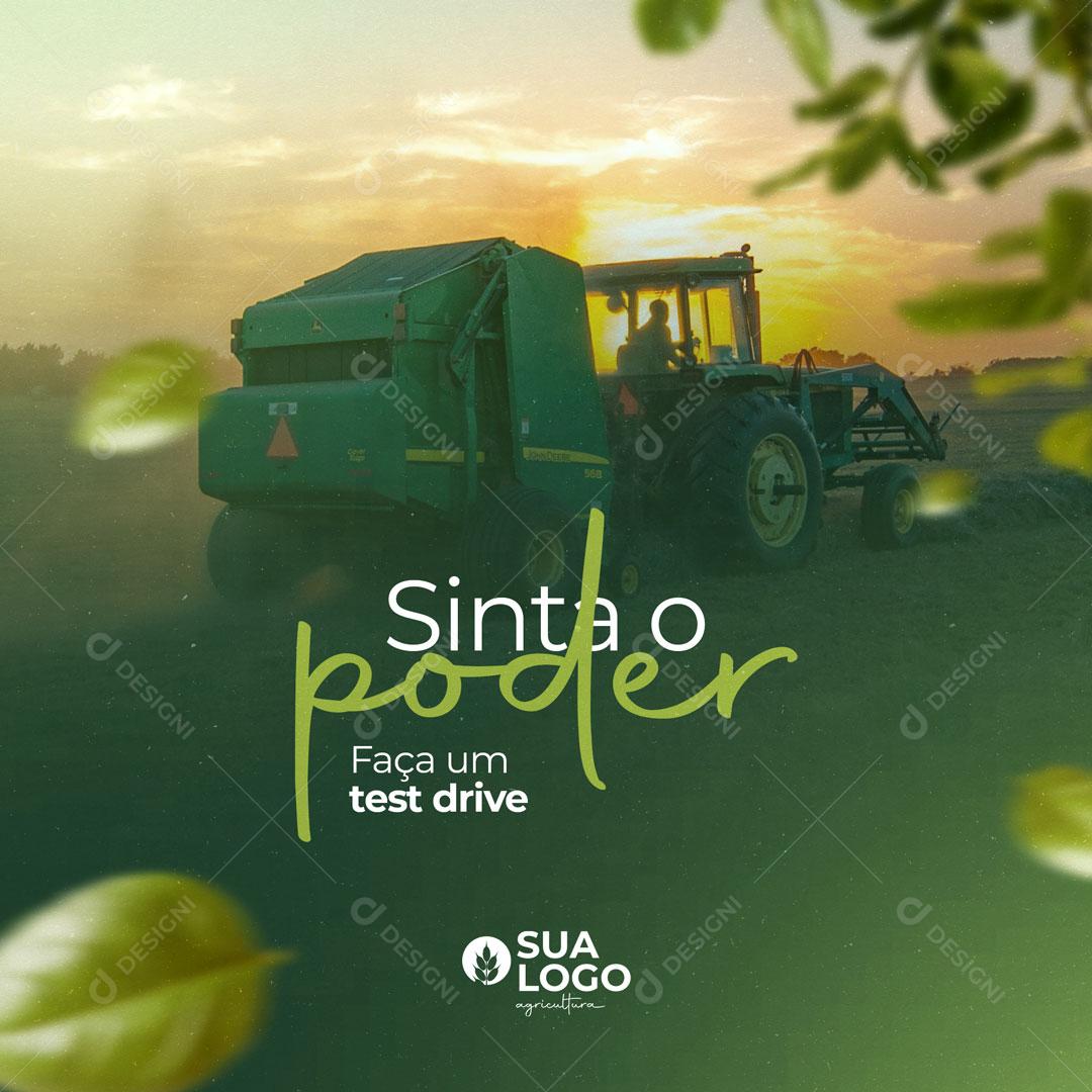 Post Agro Máquinas Agrícolas Faça Um Test Drive Sinta o Poder Social Media PSD Editável