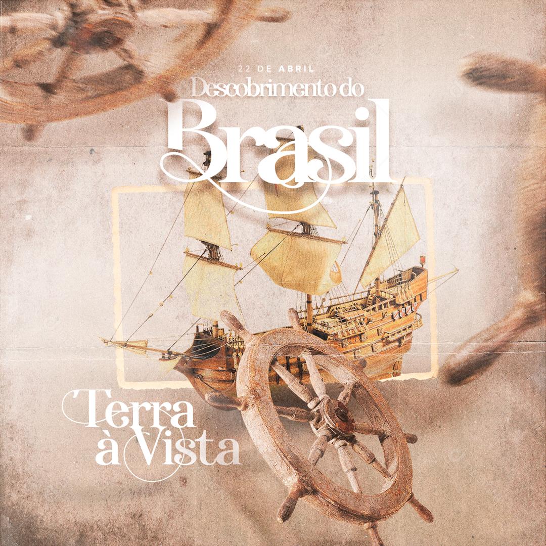 Day of the Discovery of Brazil Terra à Sight Social Media Editable PSD