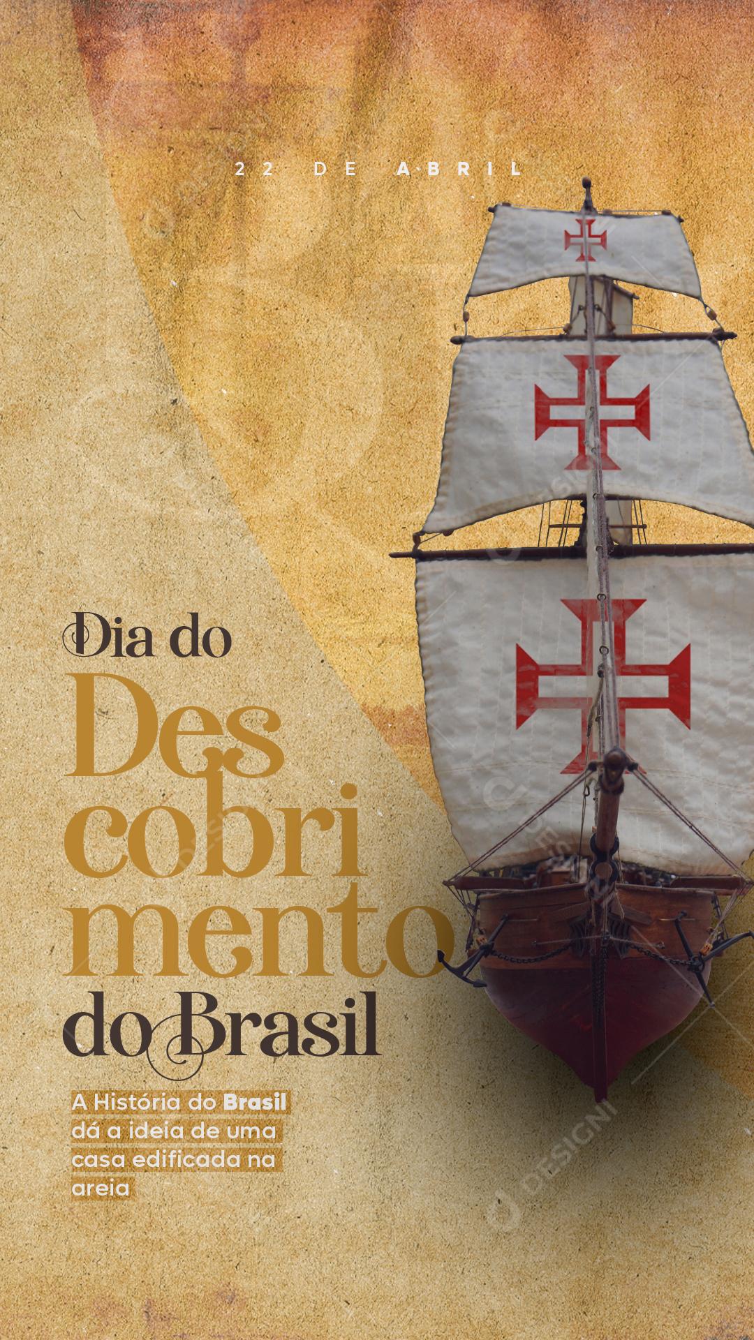 Social Media Day of the Discovery of Brazil April 22nd Story Editable PSD