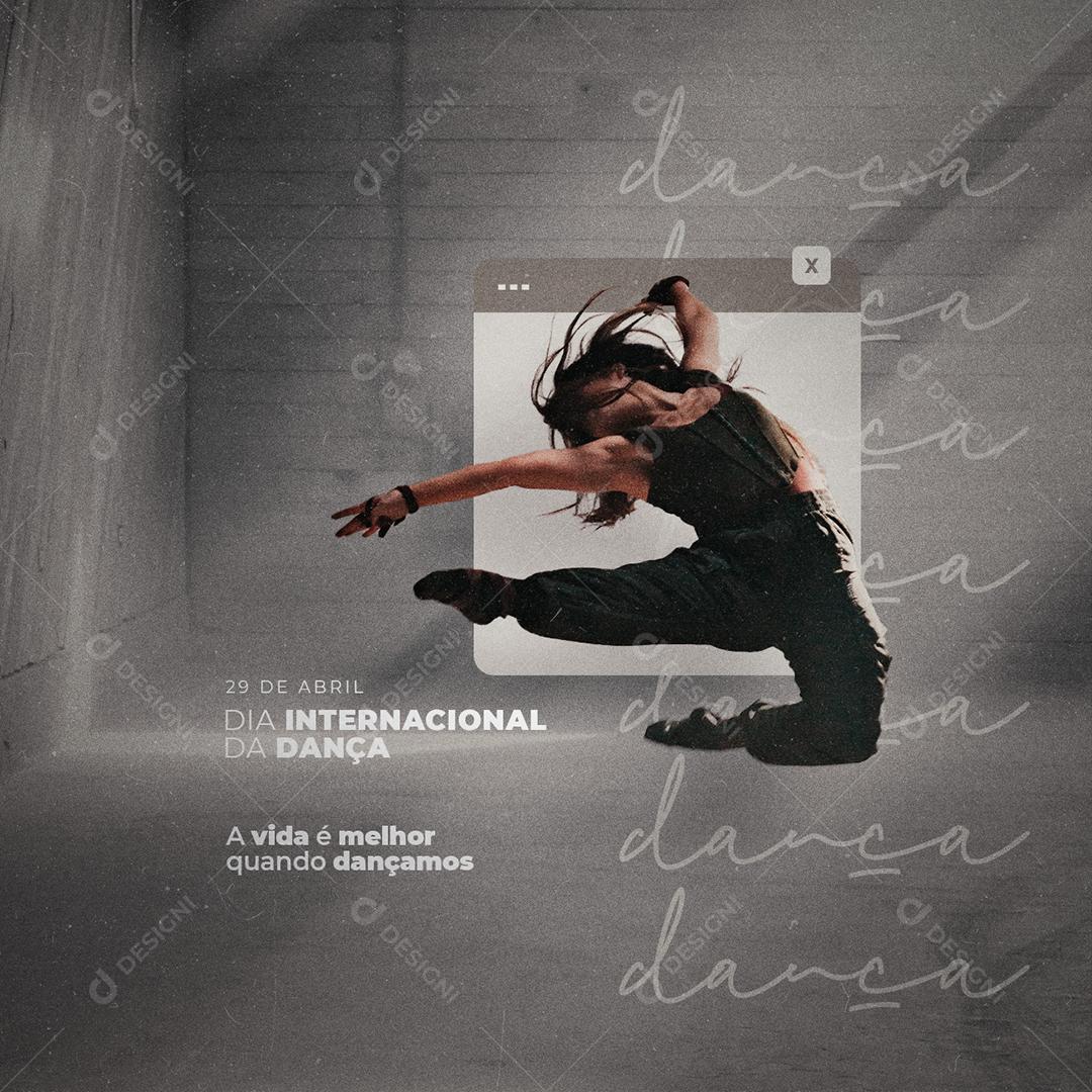 International Dance Day Life is Better Social Media Editable PSD