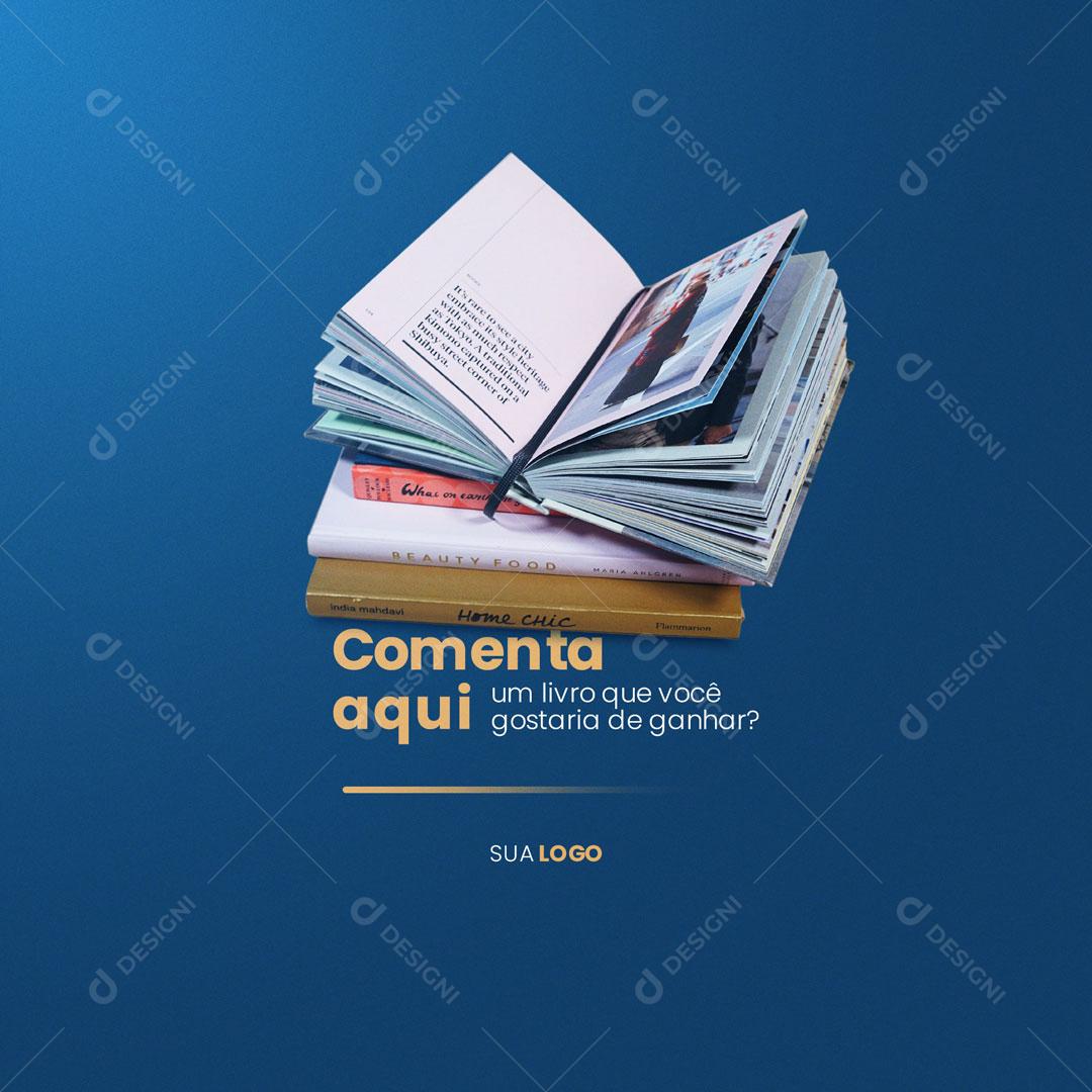 Social Media Livraria Livros Leitura Literatura Você PSD Editável