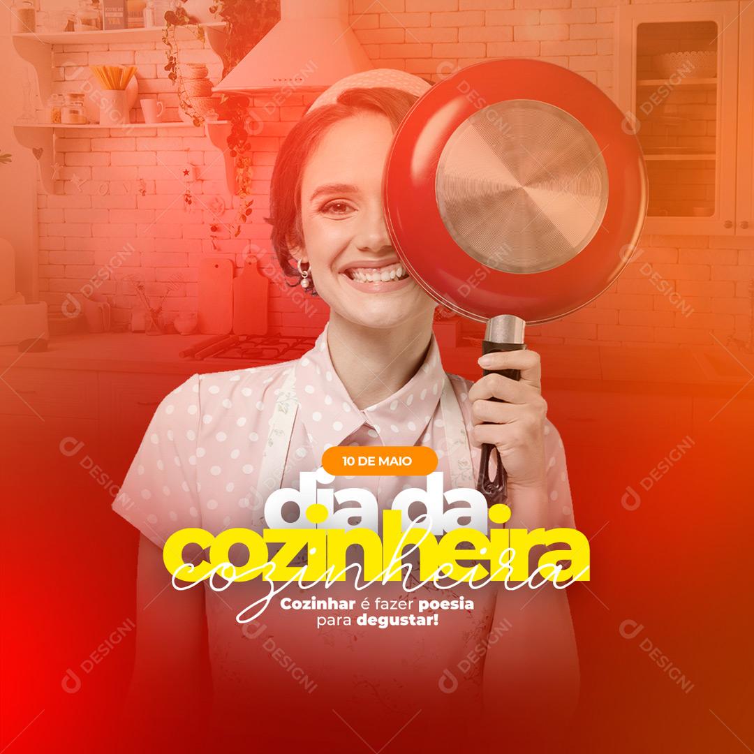 Social Media Dia do Cozinheira Parabéns PSD Editável