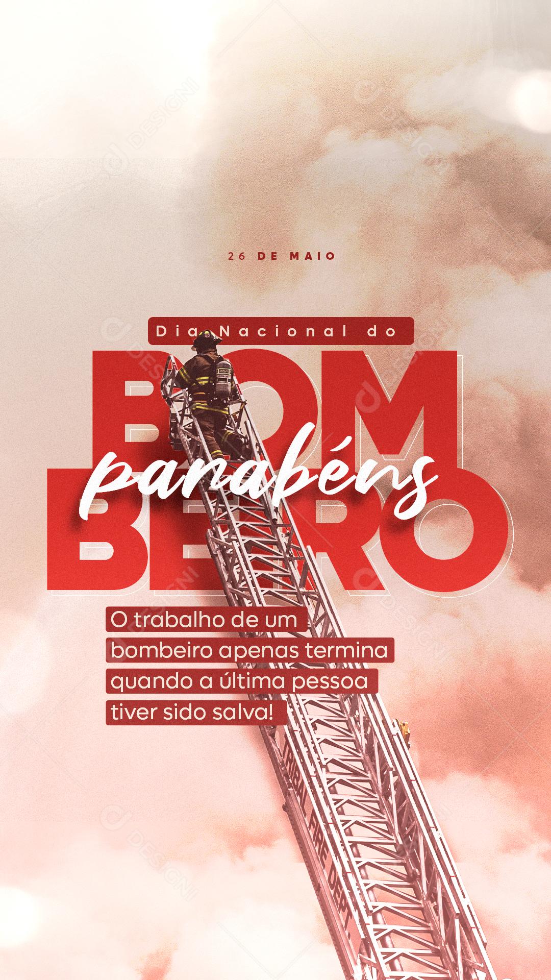 Social Media Story Dia do Bombeiro 26 de Maio PSD Editável