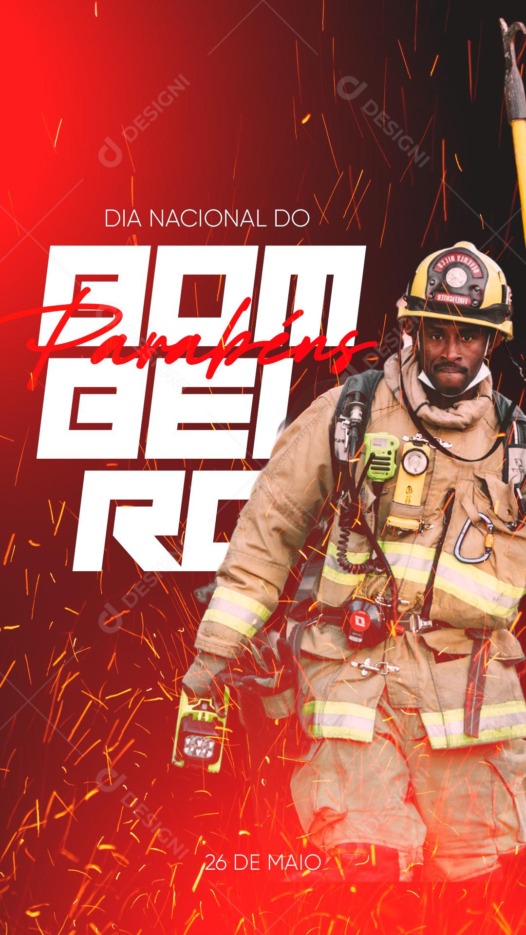 Story Dia Nacional Do Bombeiro Social Media PSD Editável