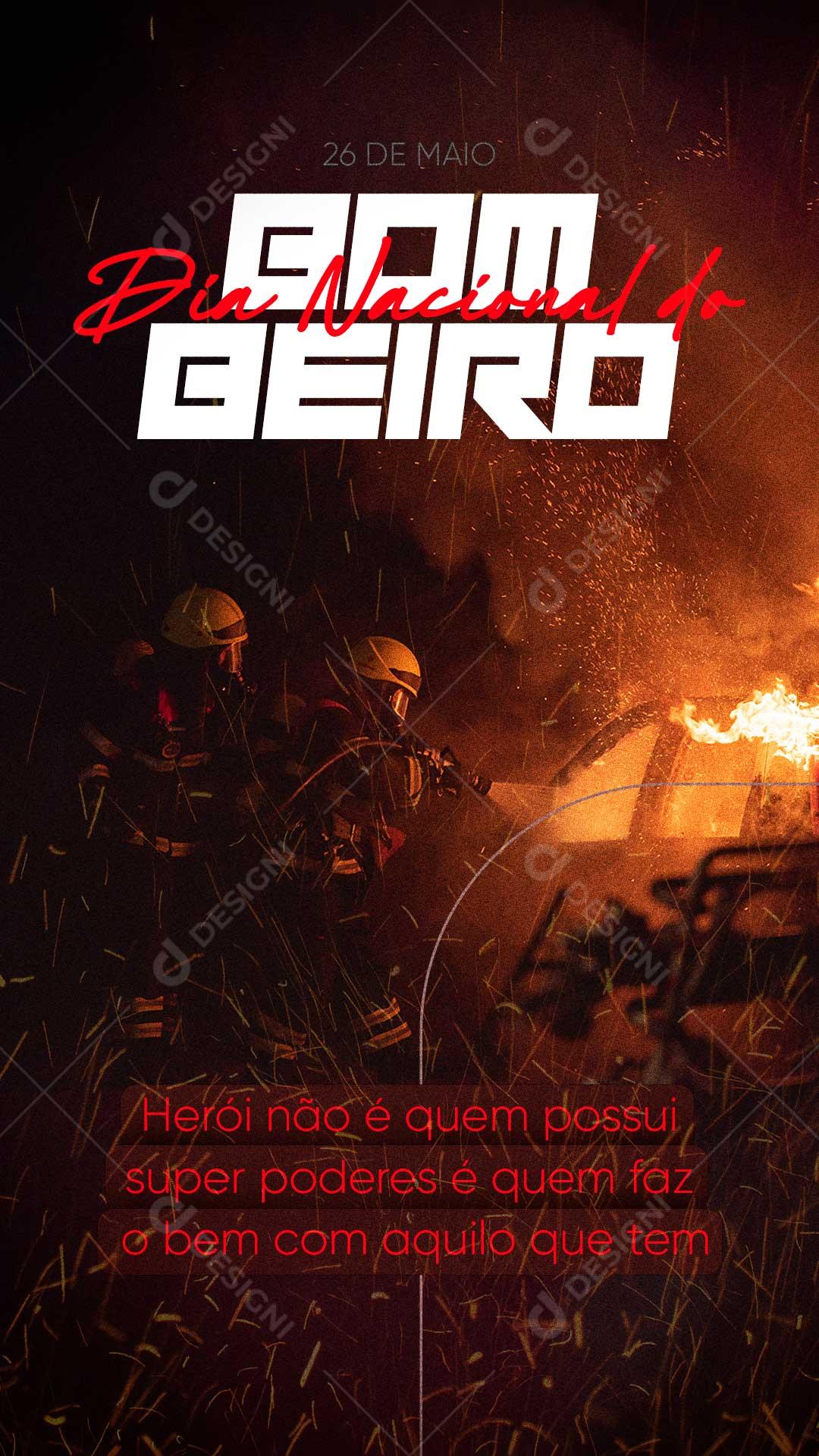 Story Dia Nacional Do Bombeiro Social Media PSD Editável