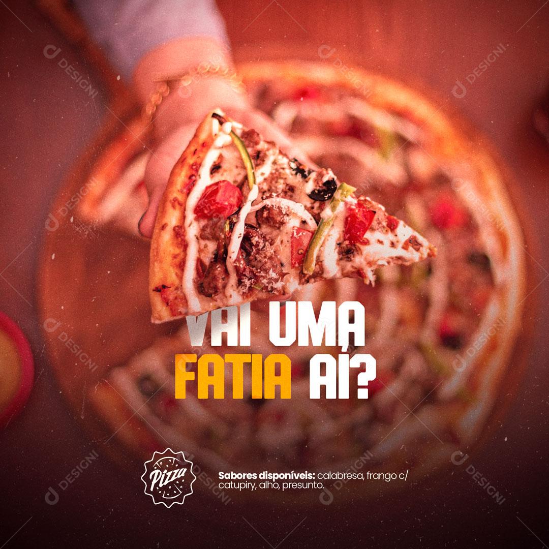 Post Pizzaria A Melhor Pizza da Cidade Social Media PSD Editável