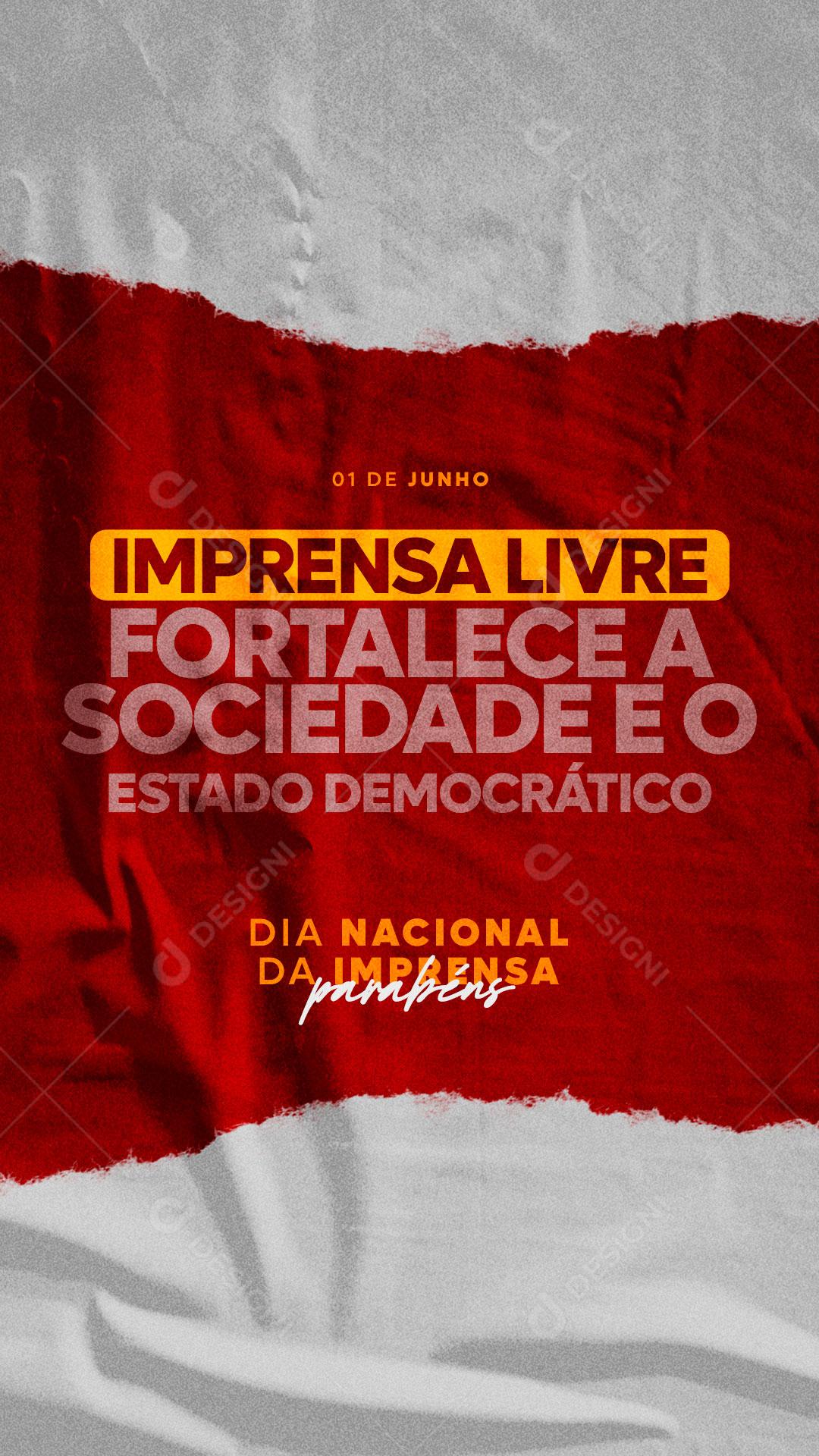 É Nossa Vez De Conceder Um Espaço Para Vocês Dia Nacional Da Imprensa Social Media PSD Editável