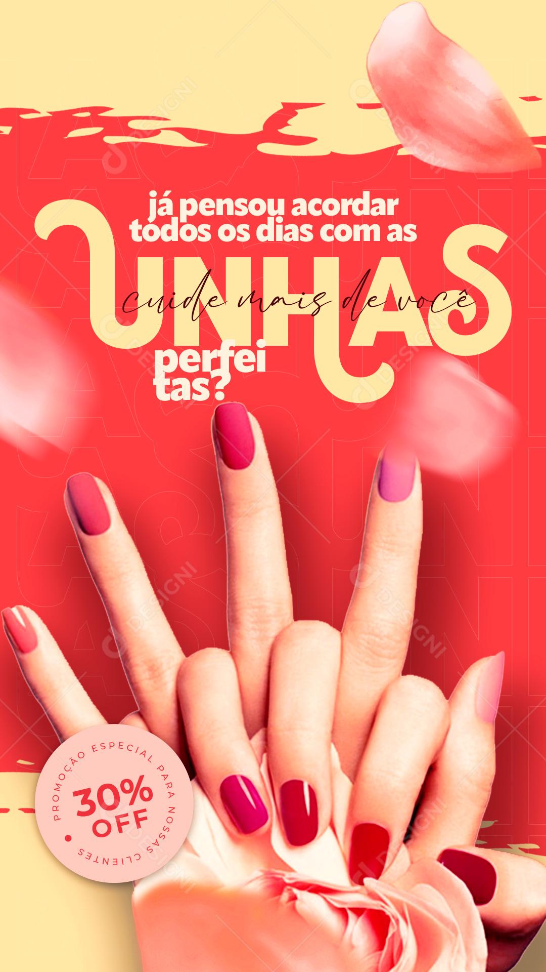 Story Manicure Perfeitas Social Media PSD Editável