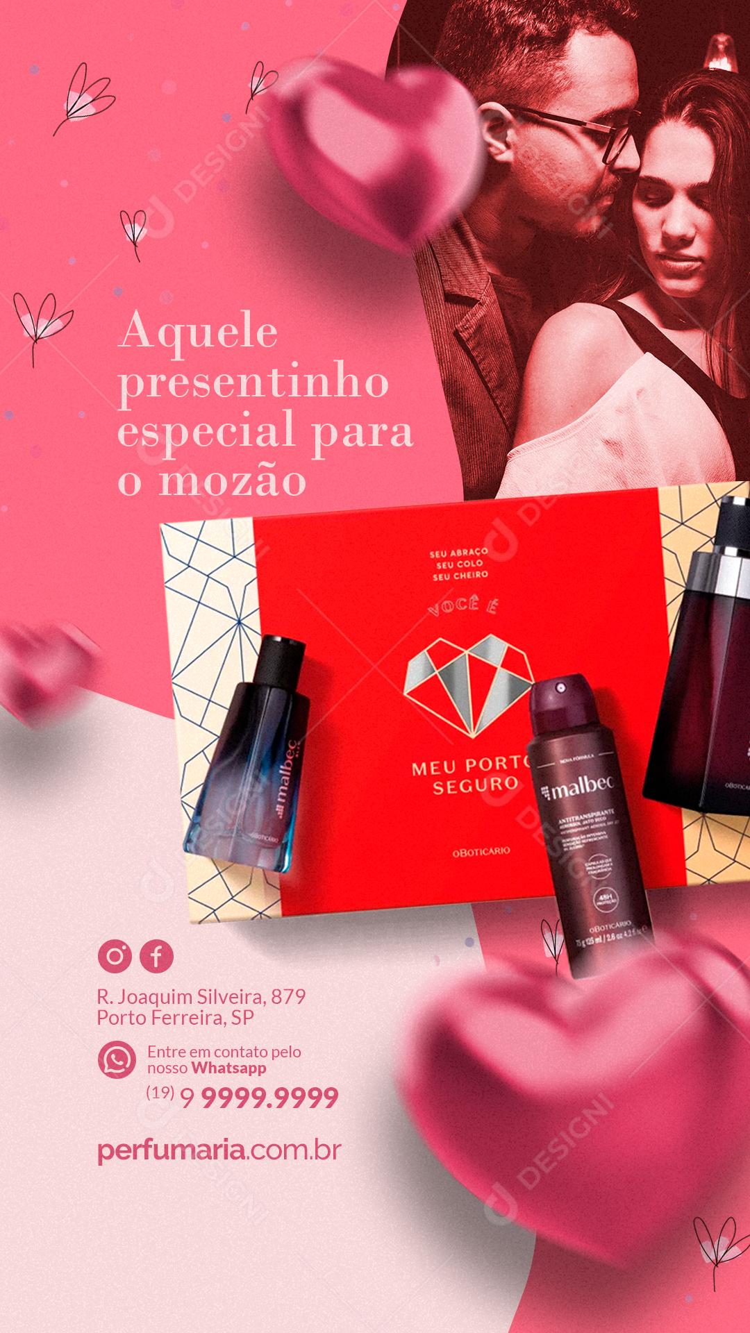 Story That special little gift for bae Perfumaria Social Media Editable PSD