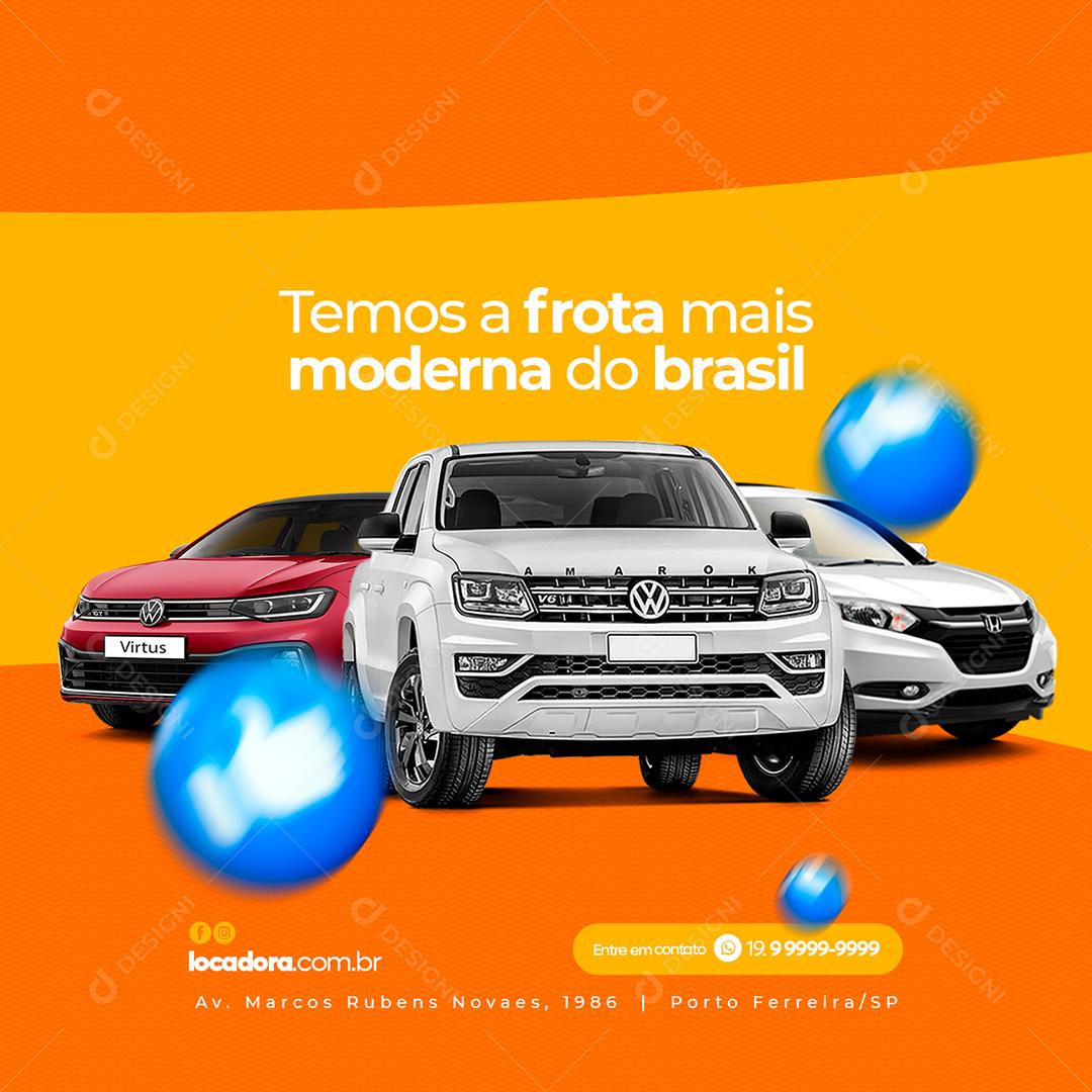 Locadora Temos frota mais moderna do Brasil Social Media PSD Editável