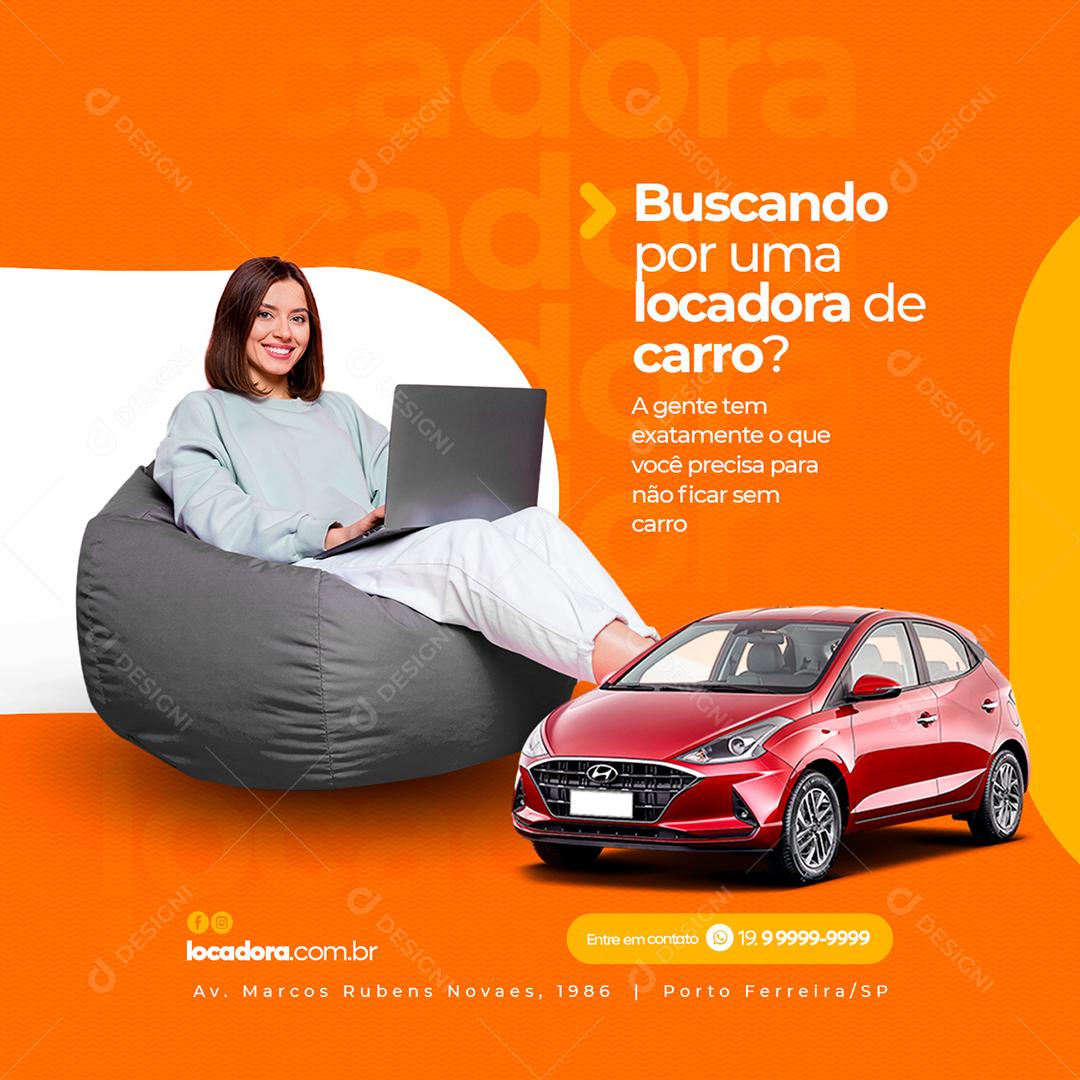 Buscando por uma Locadora de Carro Social Media PSD Editável