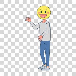 Desenho de Pessoa feliz usando roupas de formatura [download] - Designi
