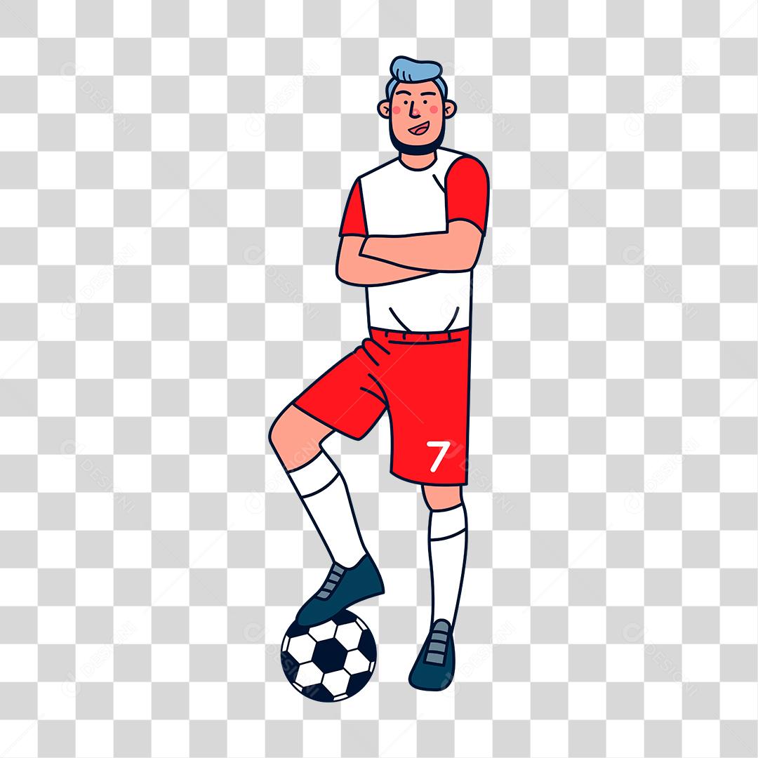 Desenho de homem jogando futebol esporte [download] - Designi