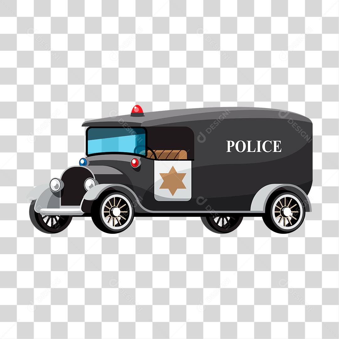 Police vehicle car drawing