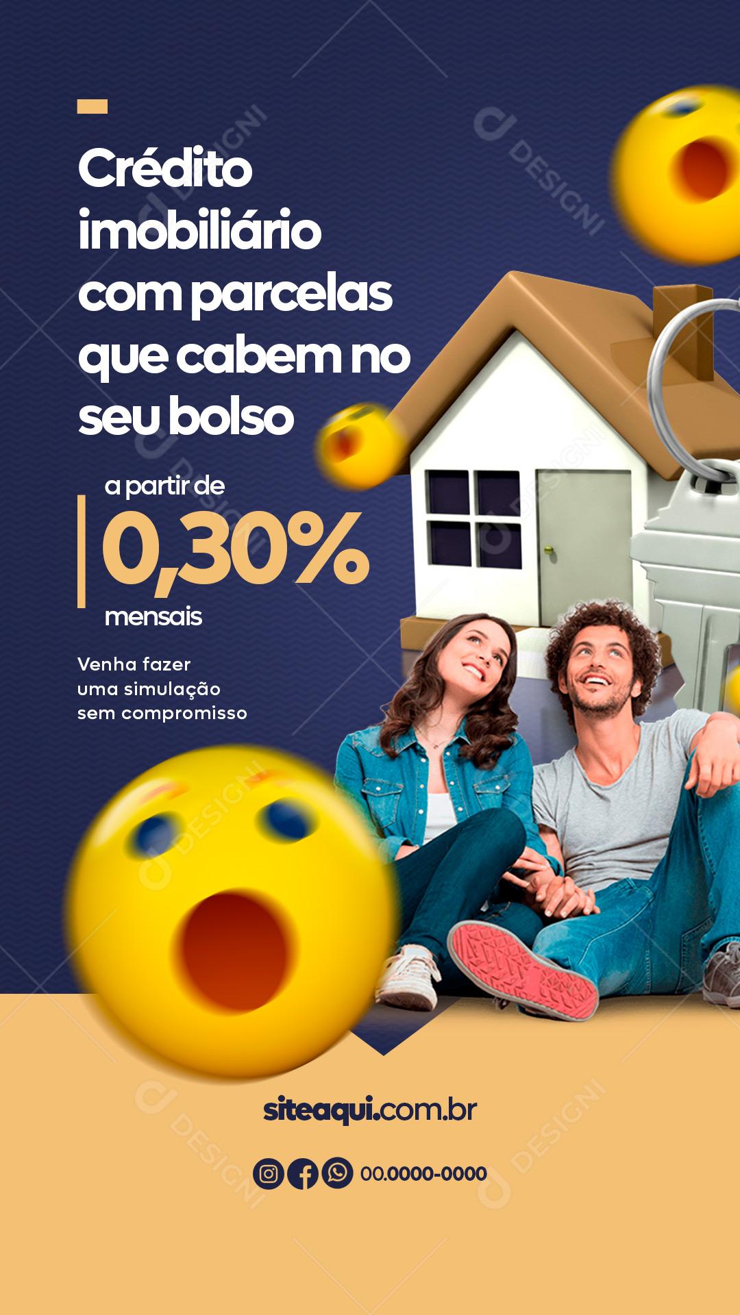 Story Consórcio Financiadora Crédito Imobiliário Social Media PSD Editável