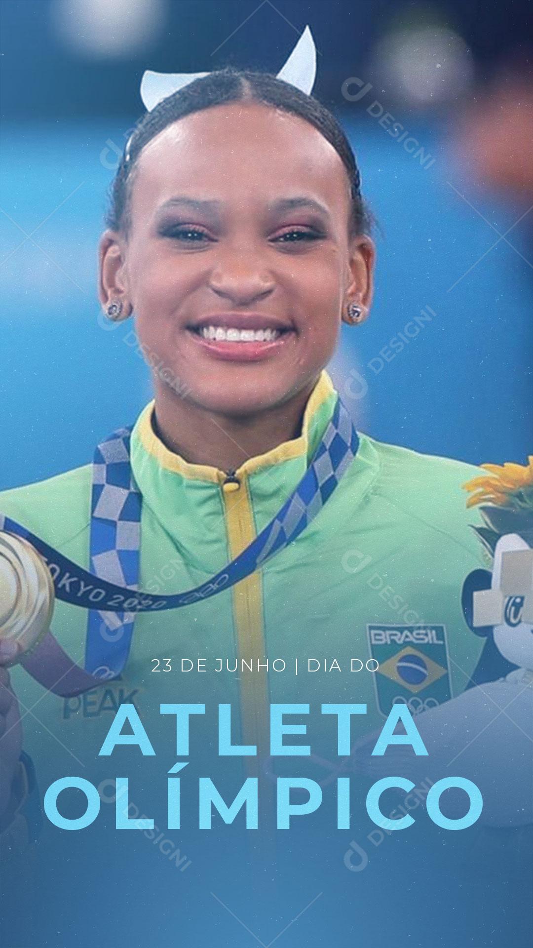 Story Dia do Atleta Olímpico 23 de Junho Social PSD Editável