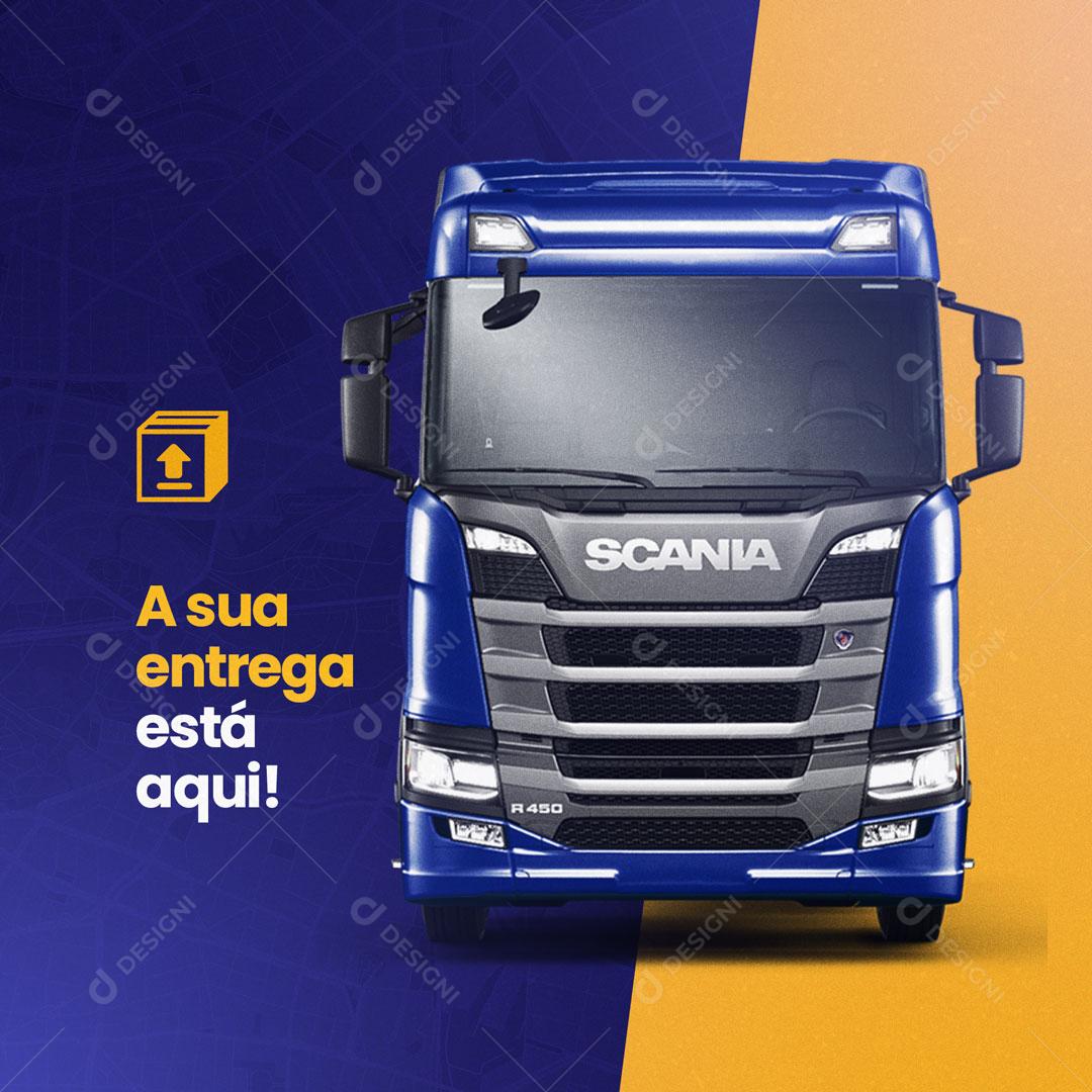 Post Transportadora A Sua Entrega Está Aqui Social Media Psd Editável Download Designi 8920