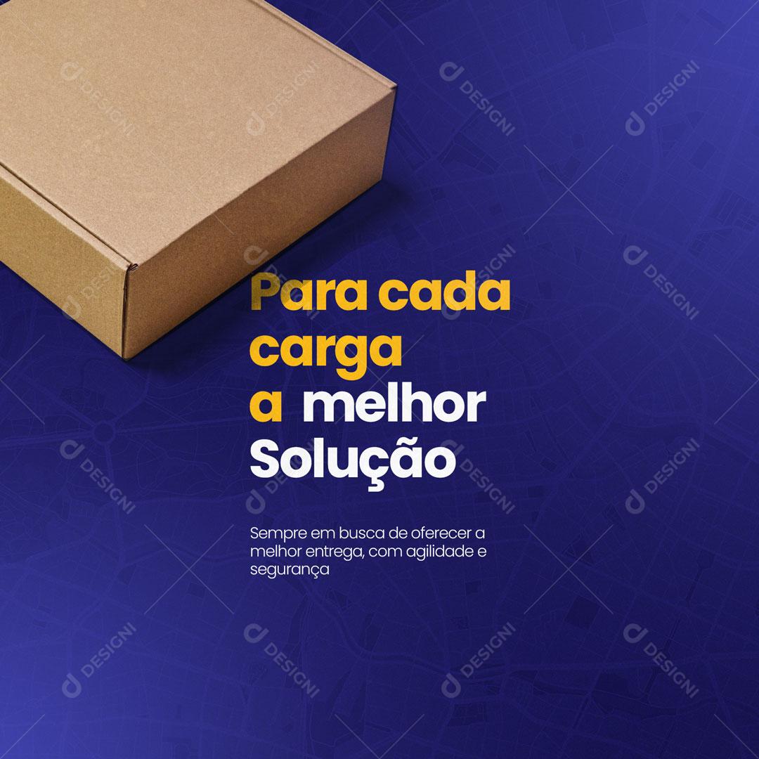 Social Media Transportadora Para Cada Carga a Melhor Solução PSD Editável