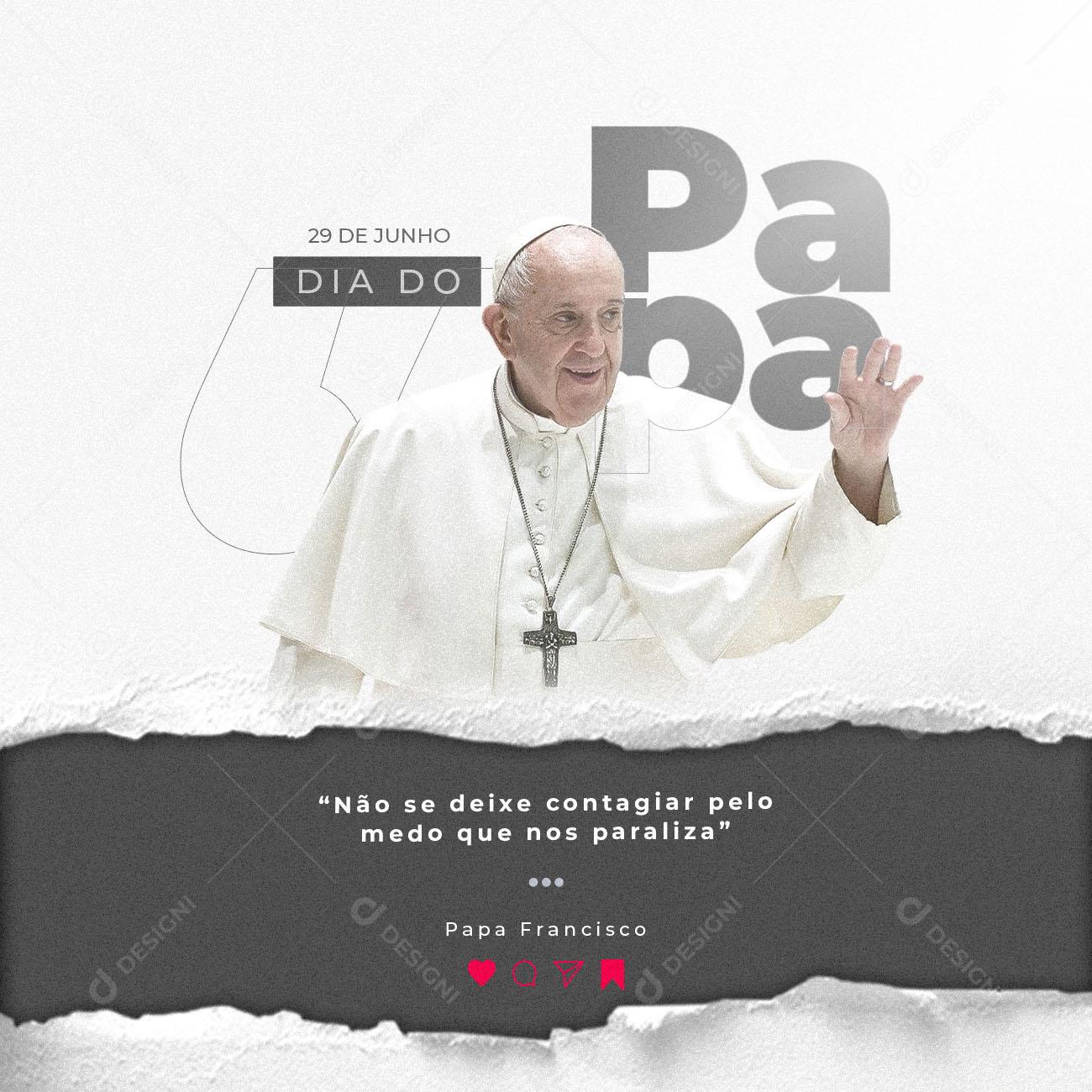 Social Media Pope's Day Leader of the Catholic Church Editable PSD