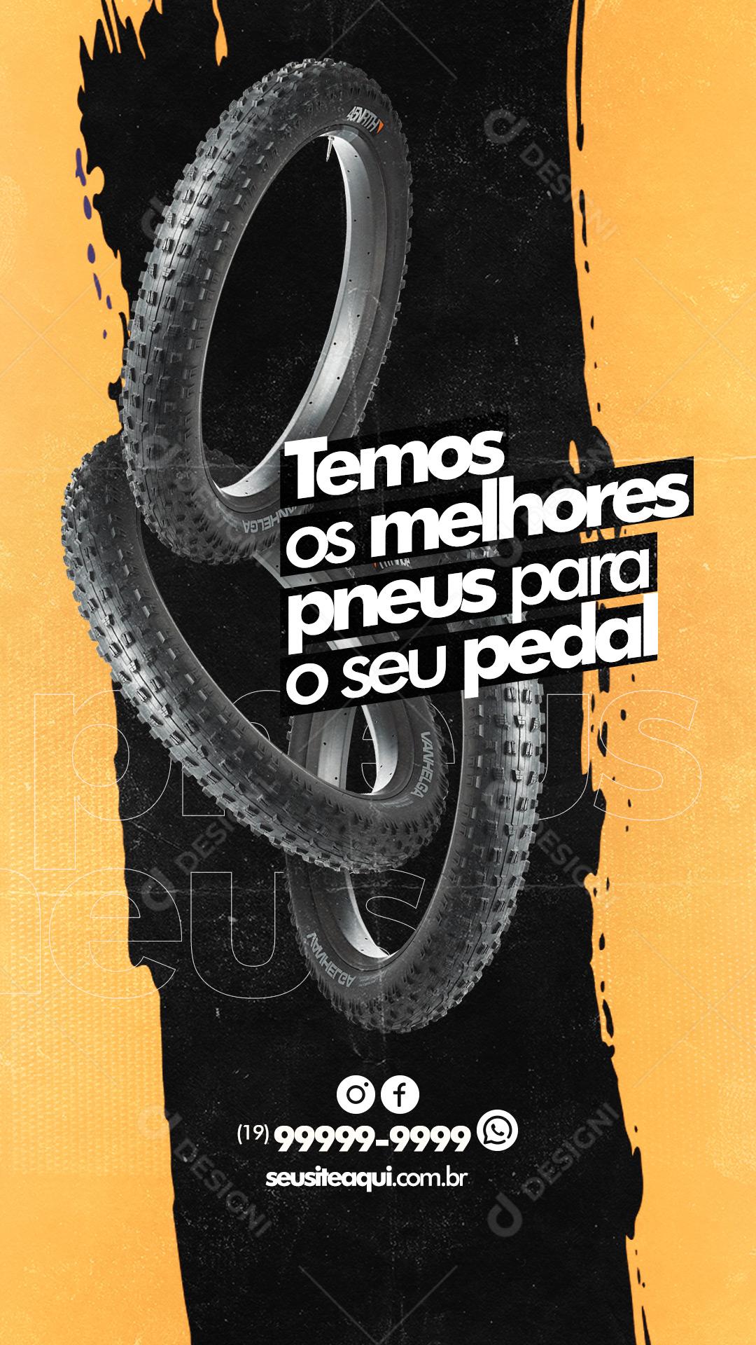 Story Temos os Melhores Pneus para o Seu Pedal Ciclismo Social Media PSD Editável