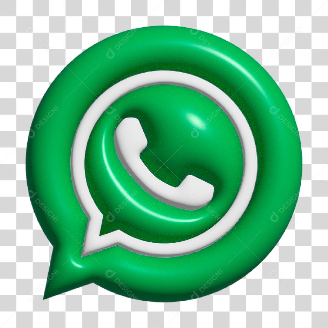 Ícone 3D de Whatsapp PNG Transparente Logo [download] - Designi