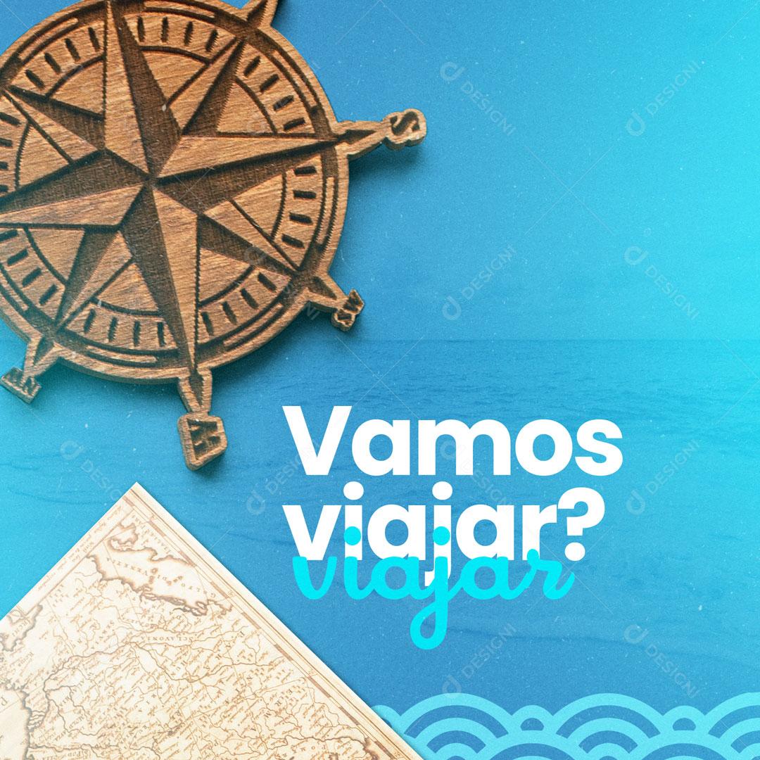 Post Férias de Julho Vamos Viajar? Social Media PSD Editável