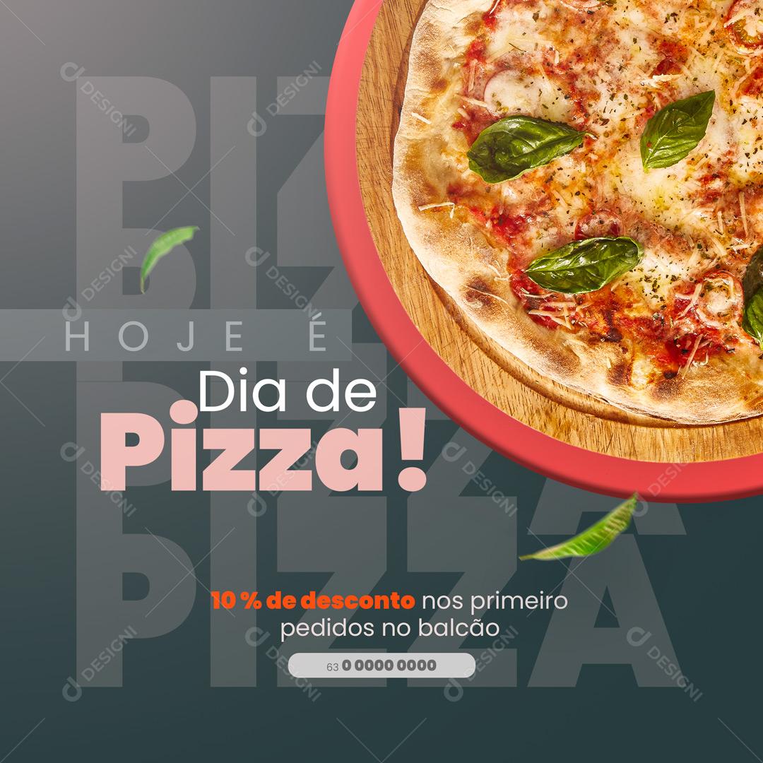 Post Story Pizzaria Vamos de Pizza Hoje Social Media PSD Editável