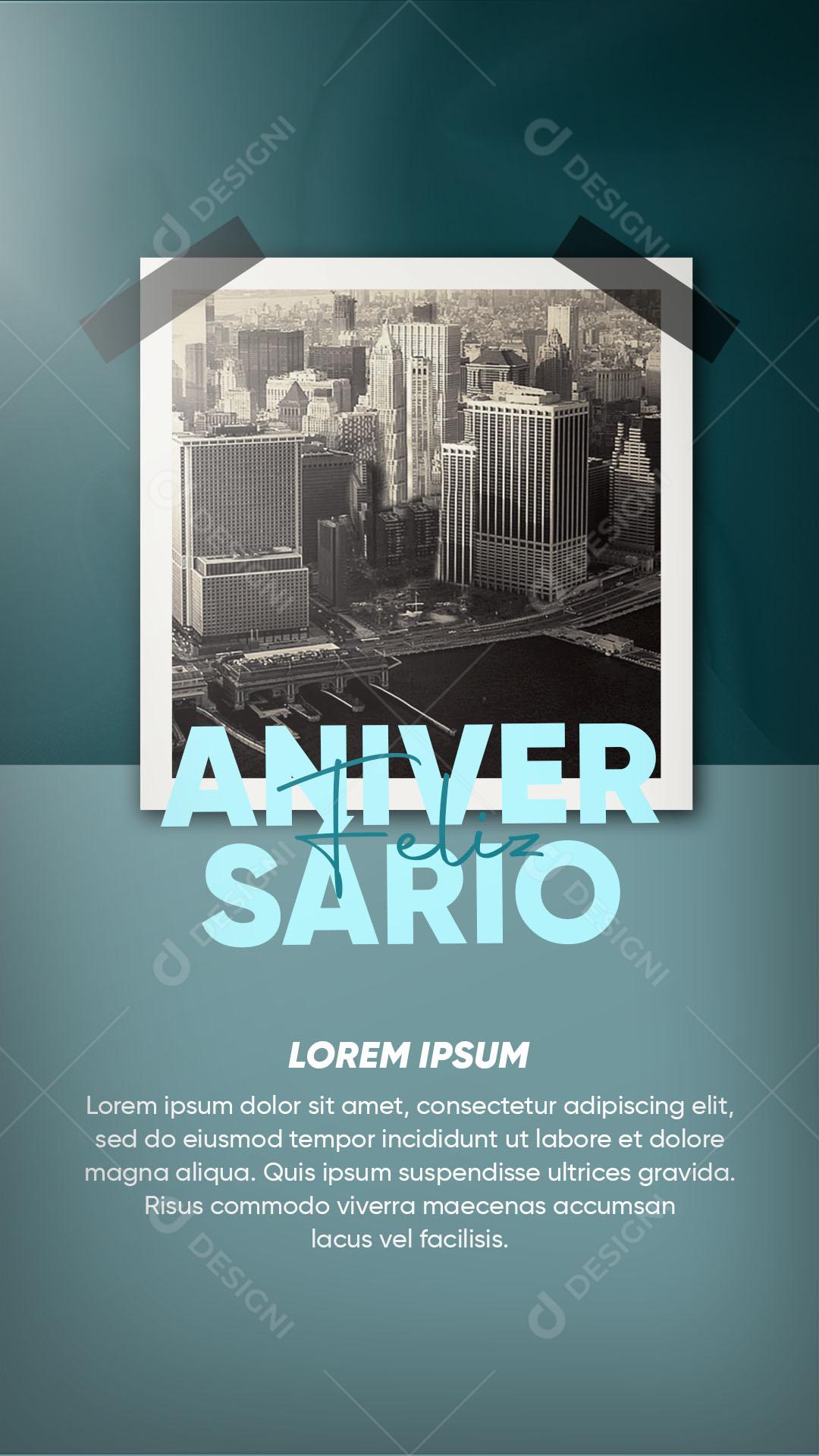 Story Aniversário de Cidade Parabéns Social Media PSD Editável