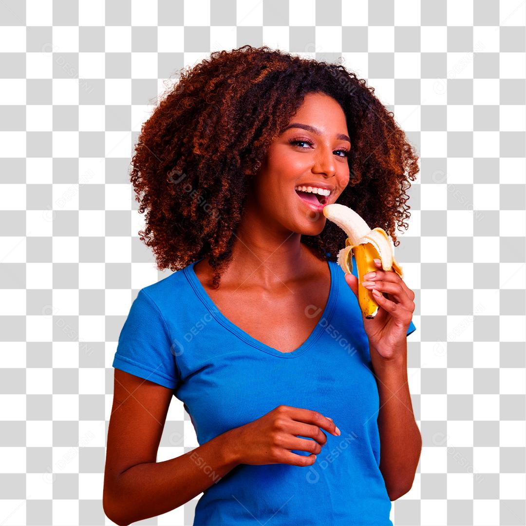 Beautiful Woman Eating Banana. Health concept. healthy eating