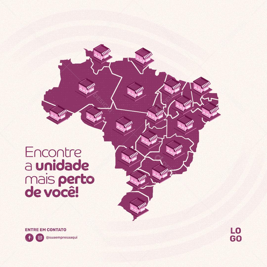 Post Depilação a Laser Encontre a Unidade Mais Perto de Você! Social Media PSD Editável