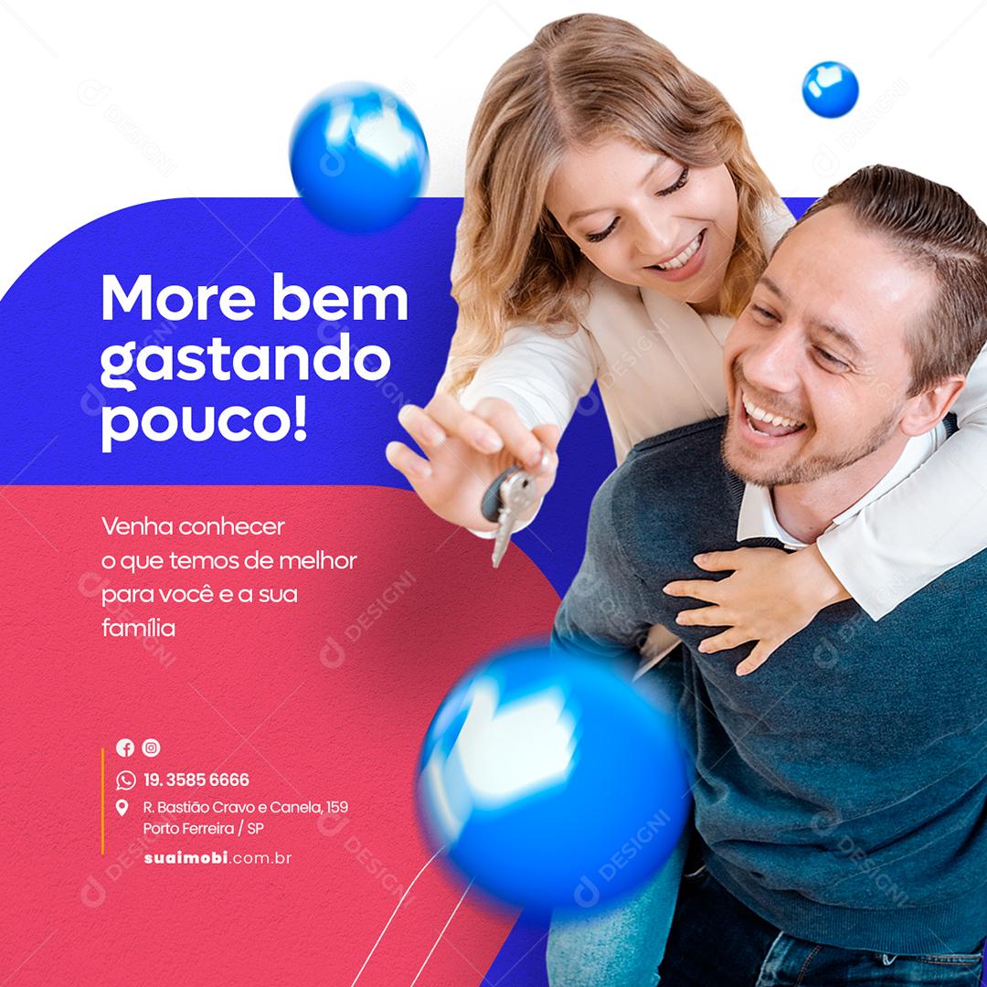 Social Media More bem gastando Pouco Imobiliária PSD Editável