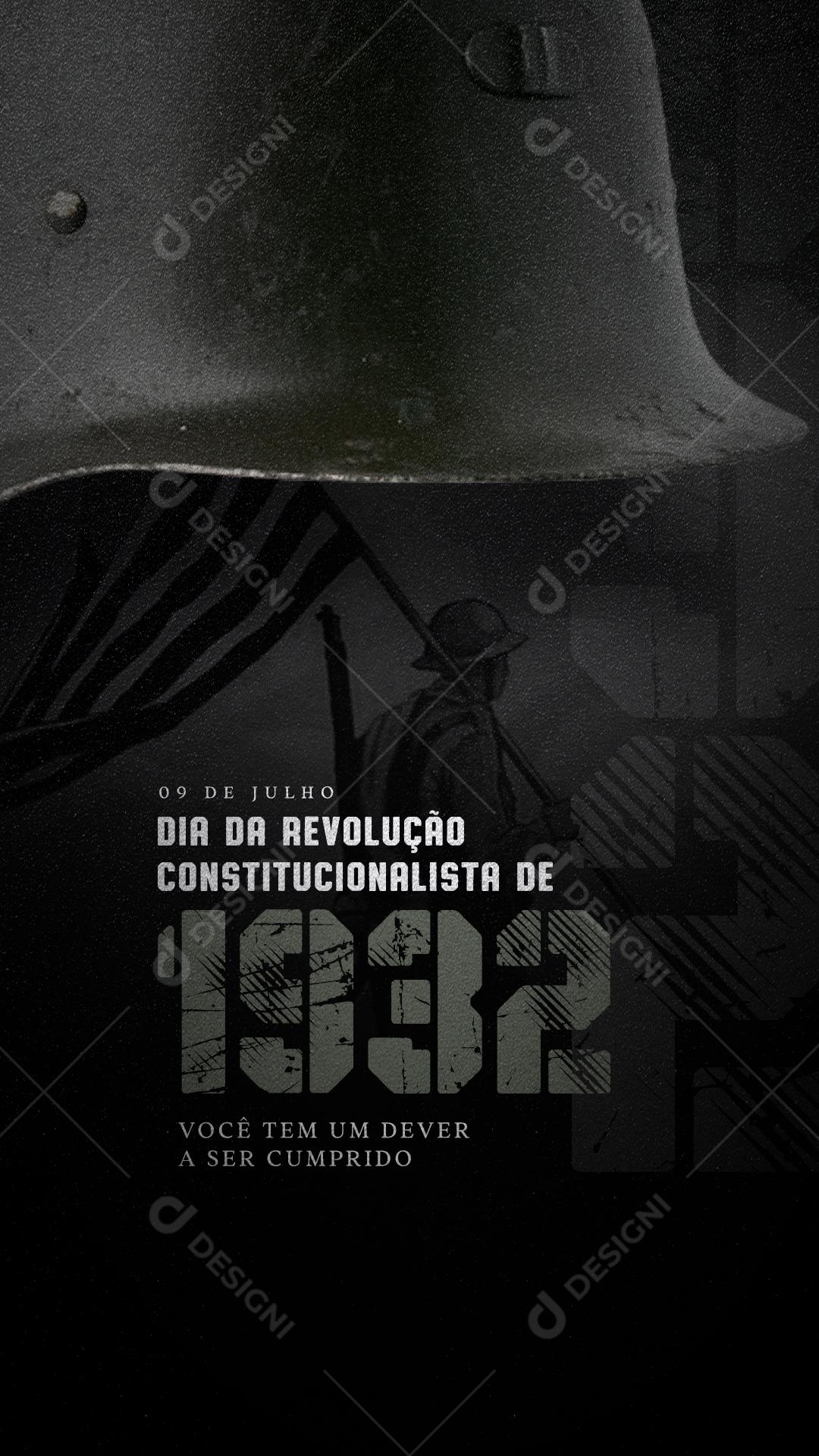 Story Dia da Revolução Constitucionalista de 1932 9 de Julho Social Media PSD Editável