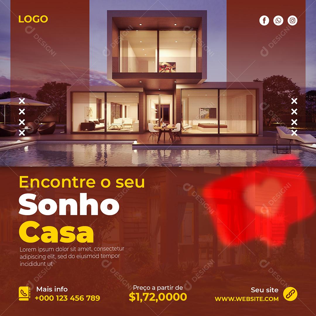 Social Media Find your Dream Real Estate House PSD Editable