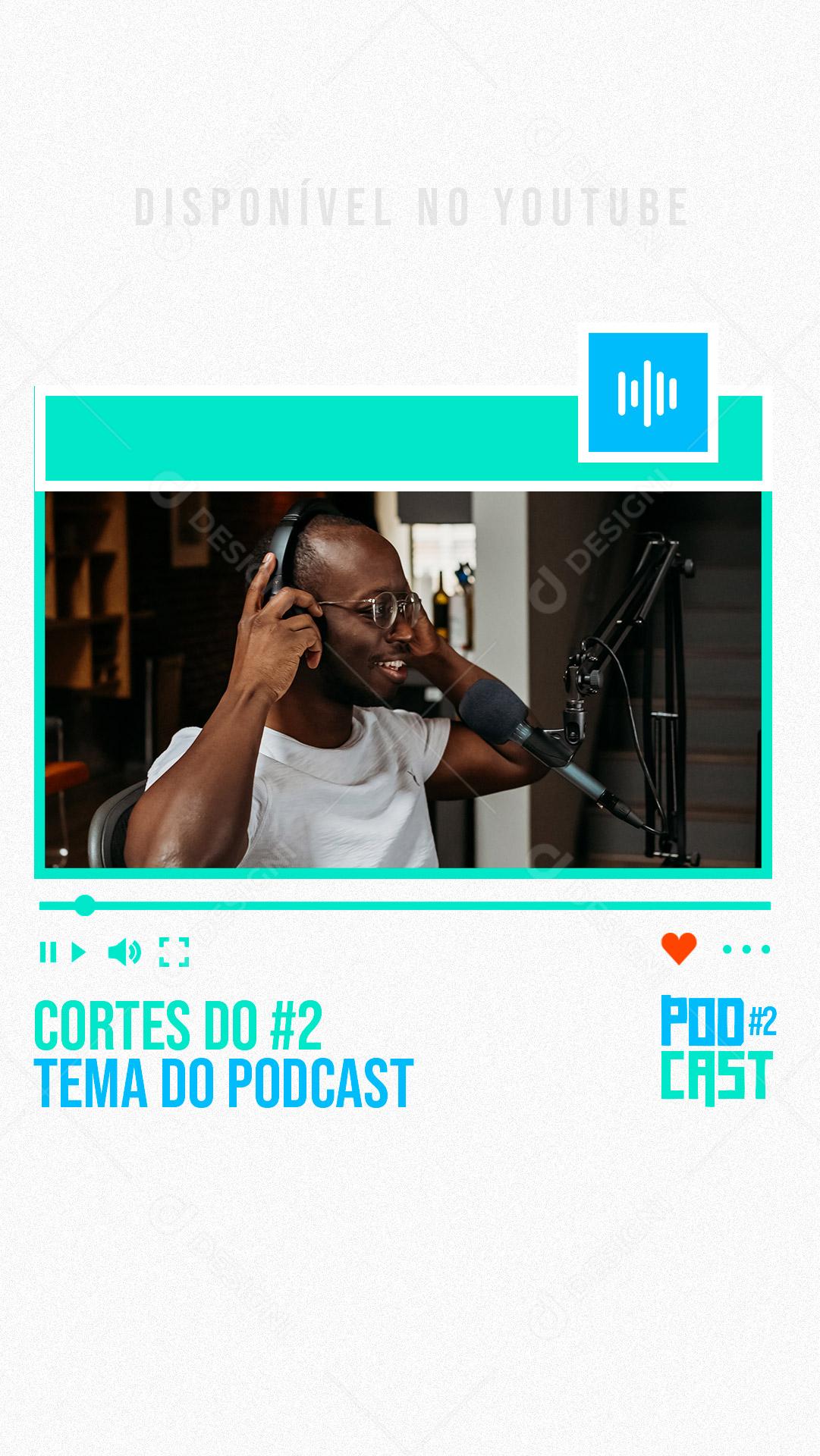 Social Media Story Podcast Tema PSD Editável